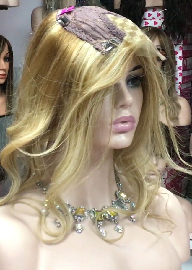 Voluminador natural  LYDIA ONDAS 8h613h27 RAYA de Tul transparente efecto piel