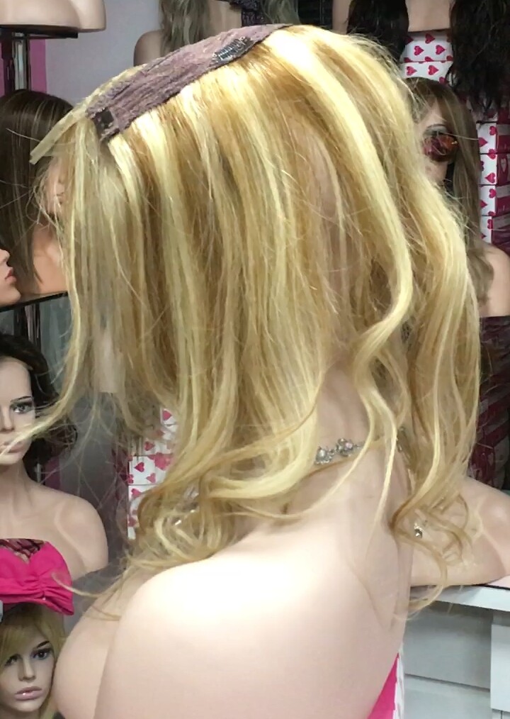 Voluminador natural  LYDIA ONDAS 8h613h27 RAYA de Tul transparente efecto piel