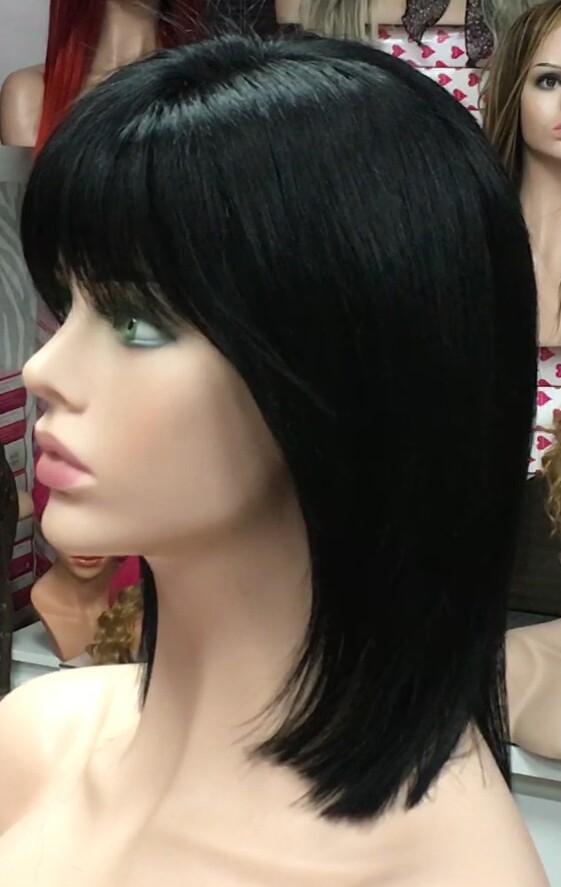 Peluca natural MARTINA color 1 RAYA TUL transparente efecto piel