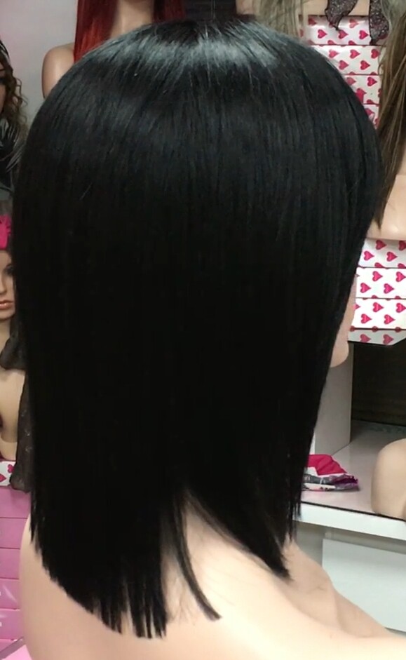 Peluca natural MARTINA color 1 RAYA TUL transparente efecto piel