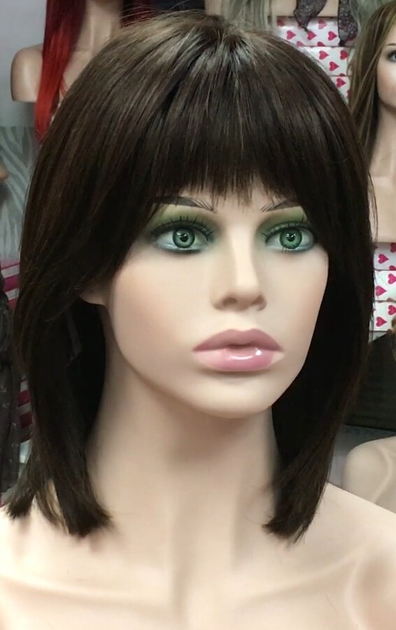 Peluca natural MARTINA color 2 RAYA TUL transparente efecto piel