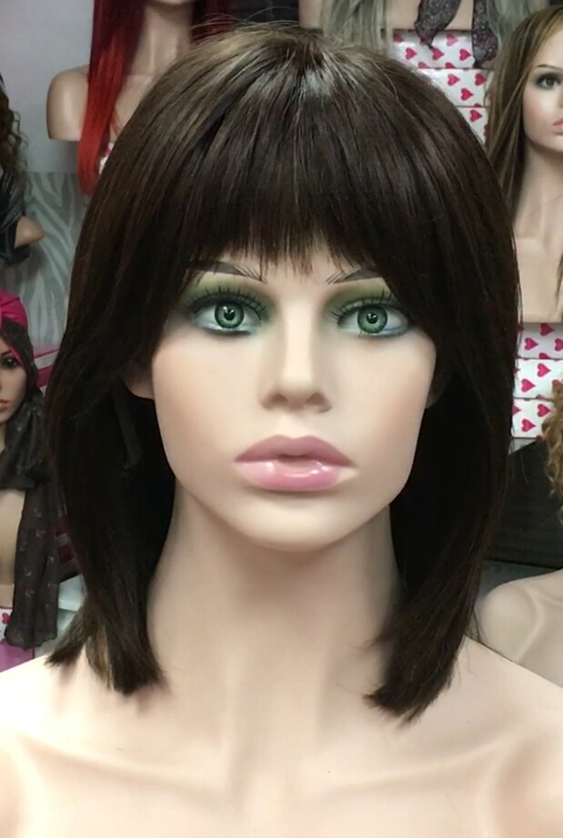 Peluca natural MARTINA color 2 RAYA TUL transparente efecto piel