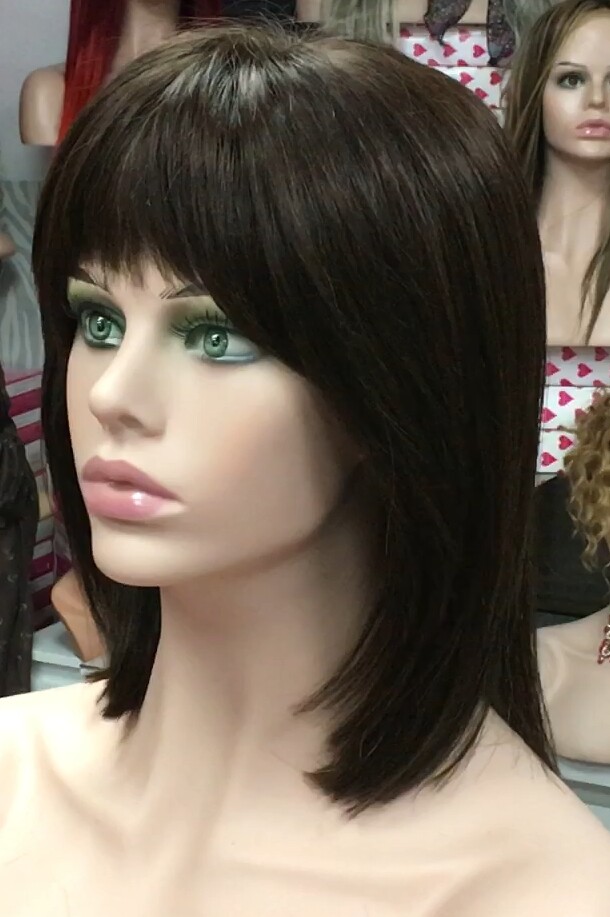 Peluca natural MARTINA color 2 RAYA TUL transparente efecto piel