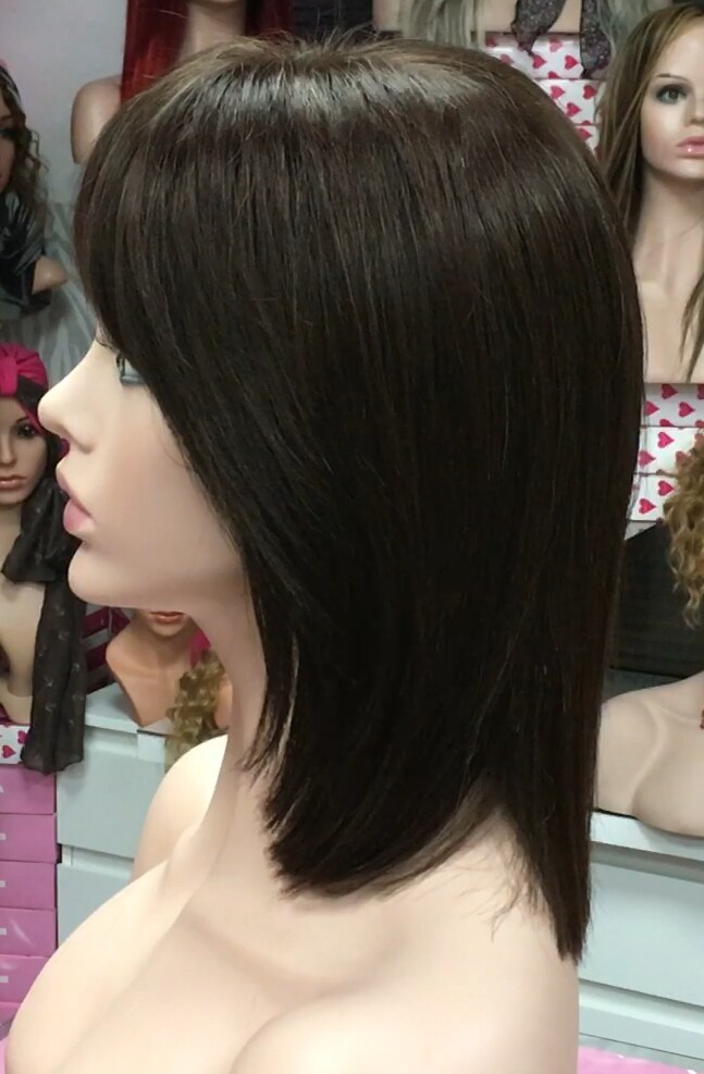 Peluca natural MARTINA color 2 RAYA TUL transparente efecto piel