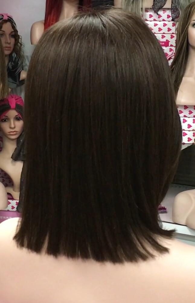 Peluca natural MARTINA color 2 RAYA TUL transparente efecto piel