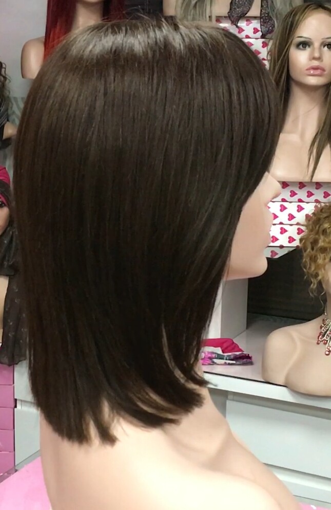 Peluca natural MARTINA color 2 RAYA TUL transparente efecto piel