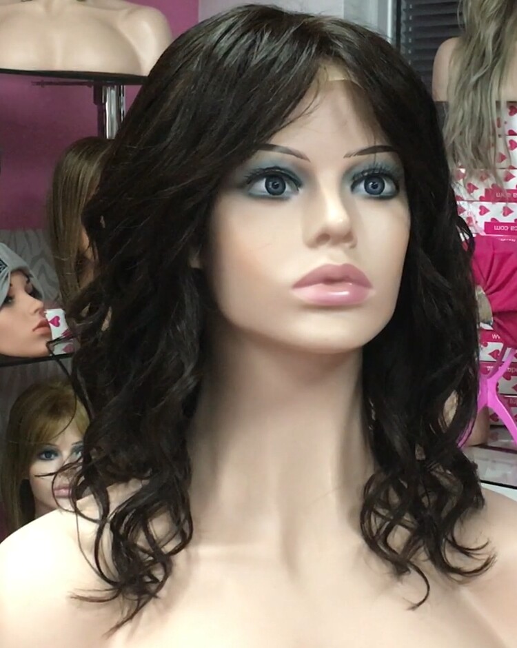 Peluca natural MELISA-Ondas color 2 RAYA DE TUL
