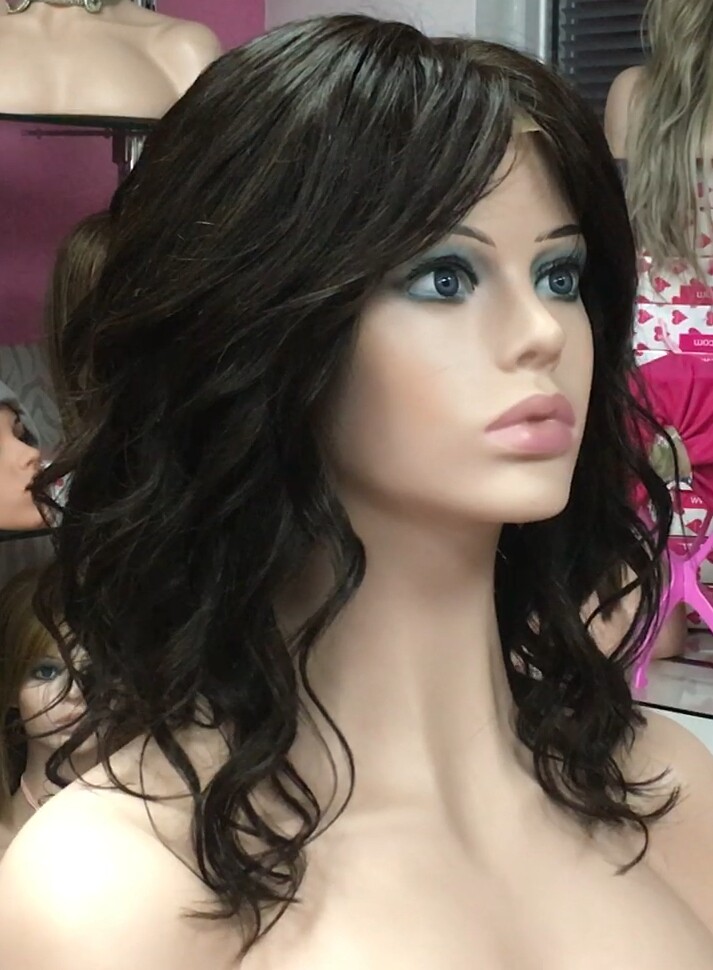 Peluca natural MELISA-Ondas color 2 RAYA DE TUL