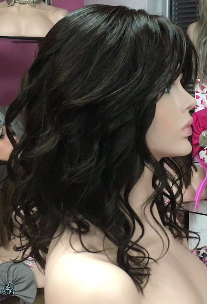 Peluca natural MELISA-Ondas color 2 RAYA DE TUL