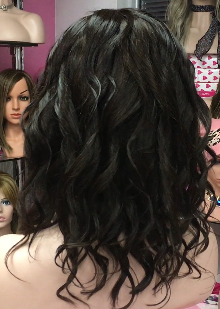 Peluca natural MELISA-Ondas color 2 RAYA DE TUL