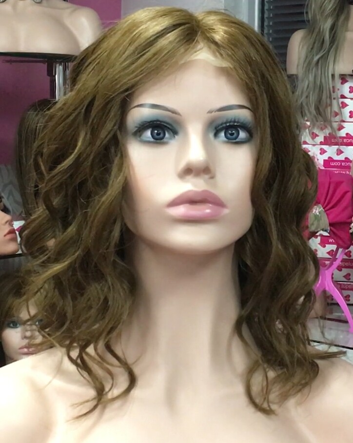 Peluca natural MELISA-Ondas color 8 RAYA DE TUL