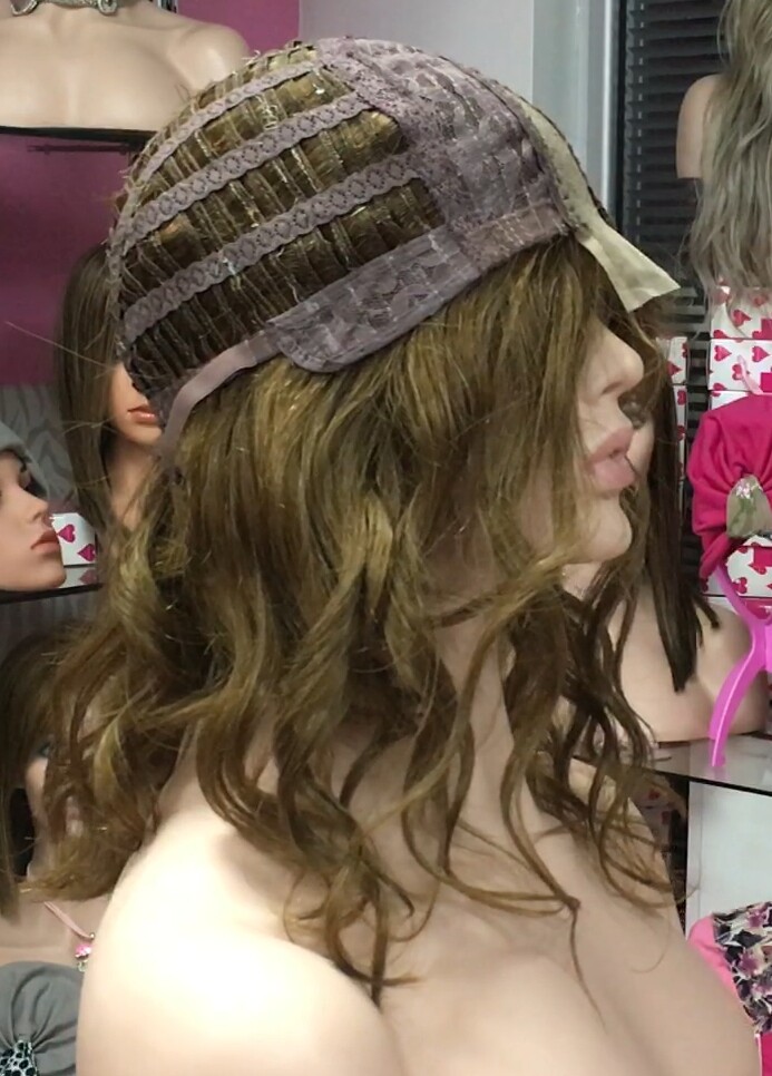 Peluca natural MELISA-Ondas color 8 RAYA DE TUL