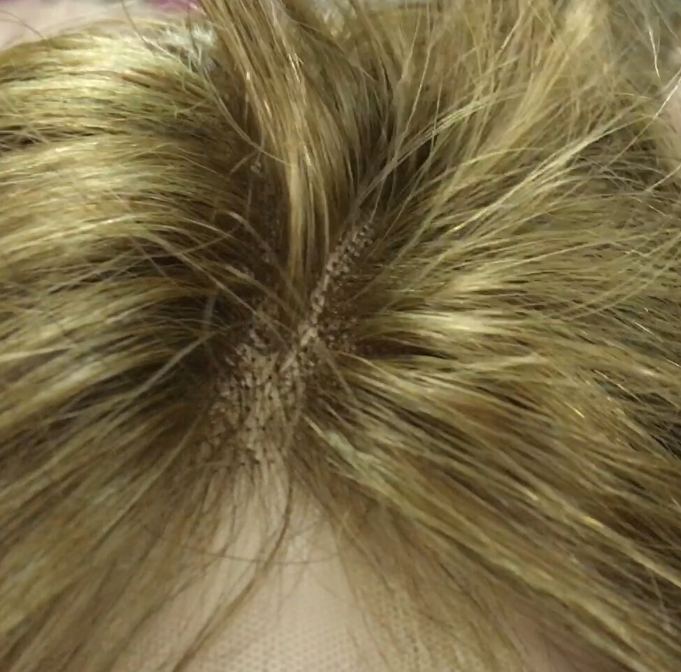 Peluca natural MELISA-Ondas color 8 RAYA DE TUL