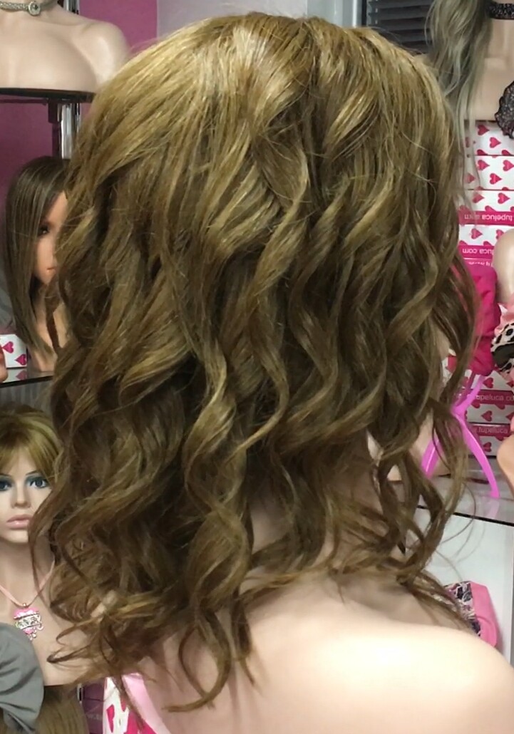 Peluca natural MELISA-Ondas color 8 RAYA DE TUL