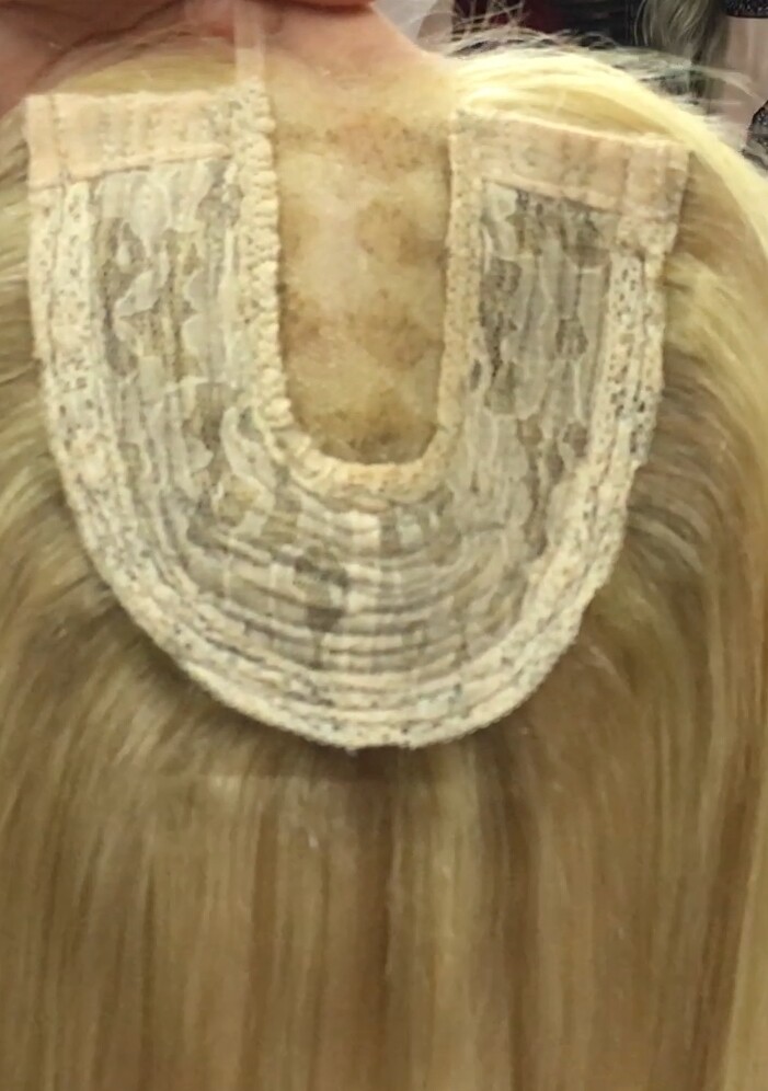 Voluminador cabello natural MINI CLARA color 18H613 RAYA de tul transparente efecto piel