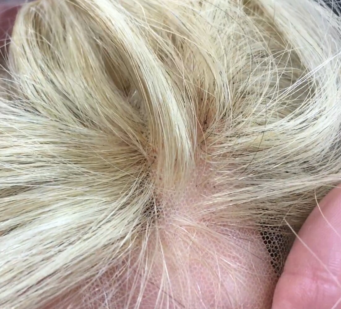 Voluminador cabello natural MINI CLARA color 18H613 RAYA de tul transparente efecto piel