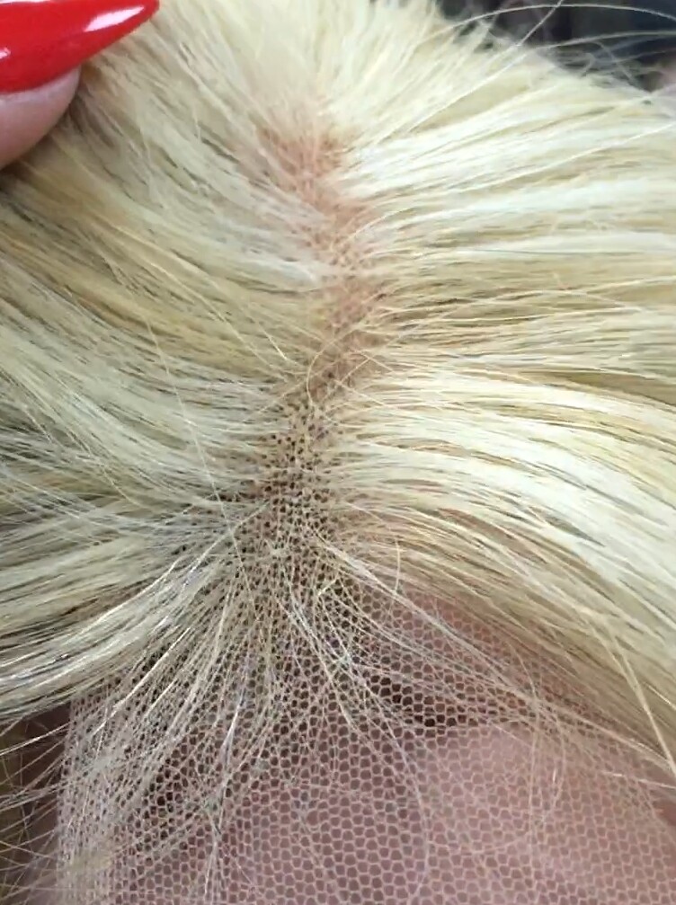Voluminador cabello natural MINI CLARA color 18H613 RAYA de tul transparente efecto piel