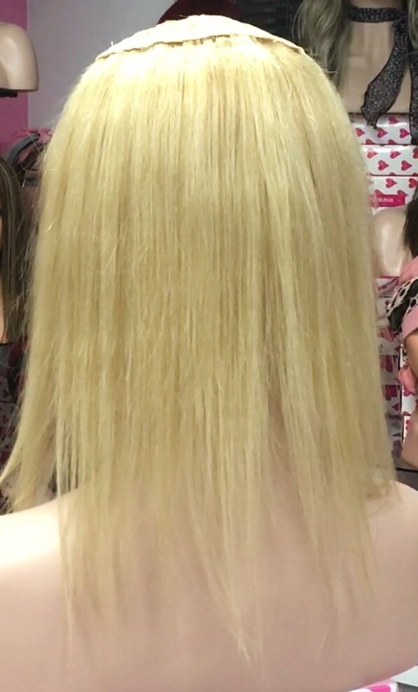 Voluminador cabello natural MINI CLARA color 18H613 RAYA de tul transparente efecto piel