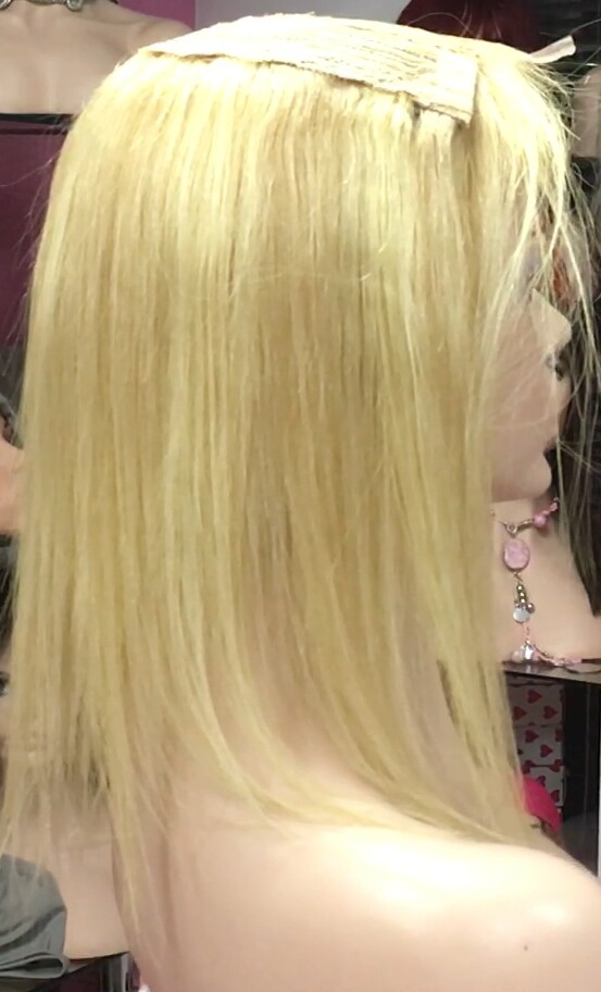 Voluminador cabello natural MINI CLARA color 18H613 RAYA de tul transparente efecto piel