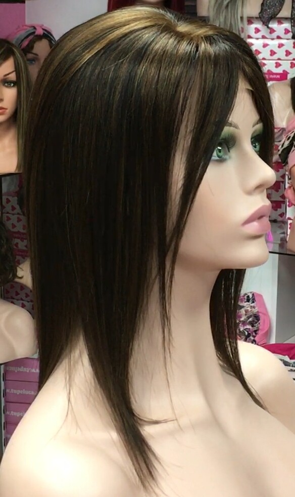 Voluminador cabello natural MINI CLARA color 2H5 RAYA de tul transparente efecto piel