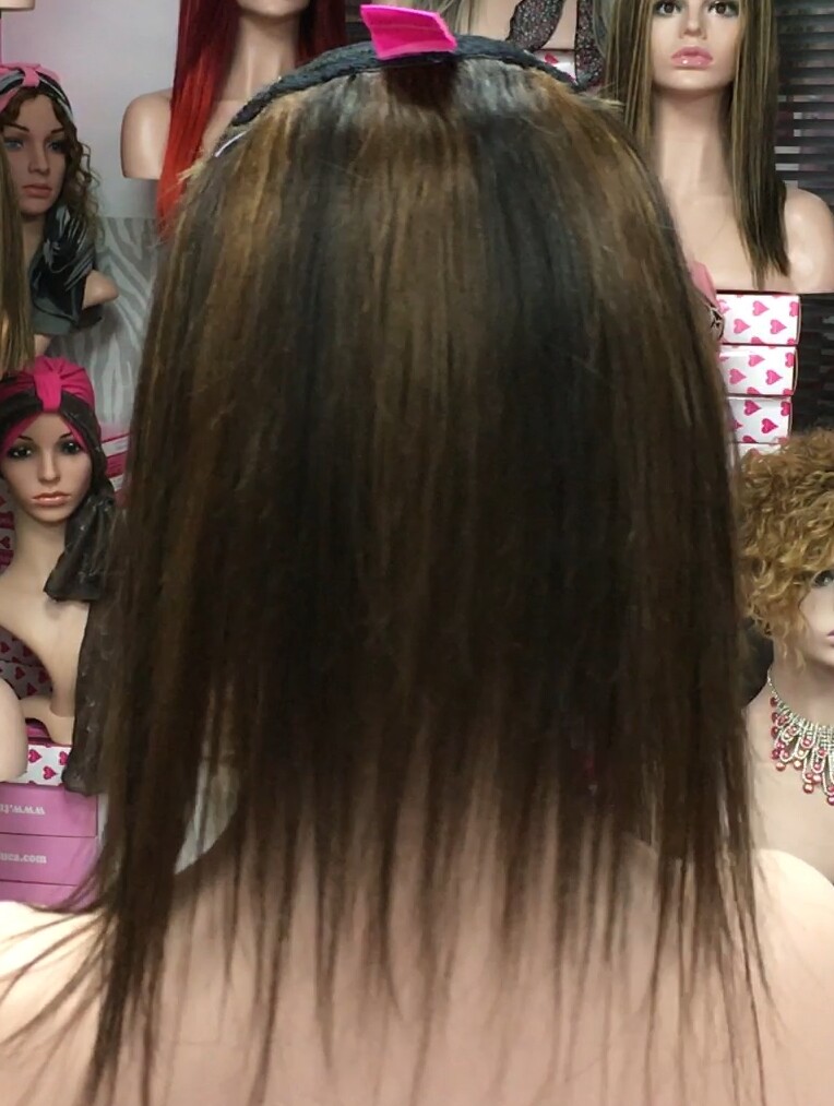 Voluminador cabello natural MINI CLARA color 2H5 RAYA de tul transparente efecto piel