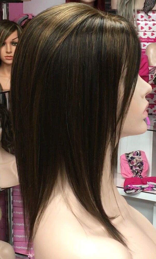 Voluminador cabello natural MINI CLARA color 2H5 RAYA de tul transparente efecto piel