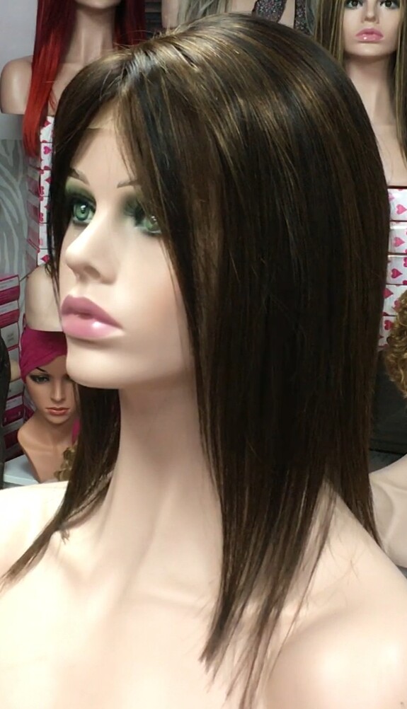 Voluminador cabello natural MINI CLARA color 2H5 RAYA de tul transparente efecto piel