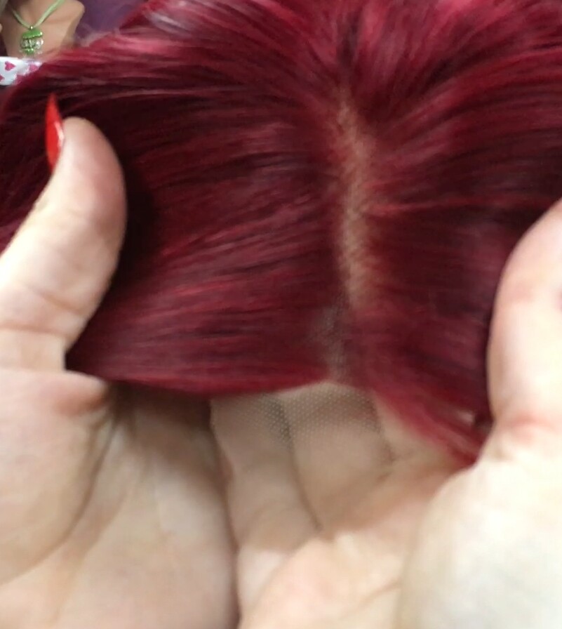 Voluminador cabello natural MINI CLARA color 39 RAYA de tul transparente efecto piel