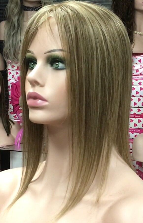 Voluminador cabello natural MINI CLARA color 4H18 RAYA de tul transparente efecto piel