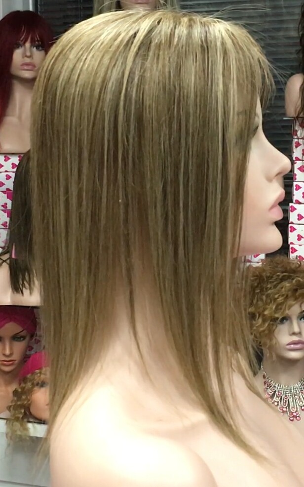 Voluminador cabello natural MINI CLARA color 4H18 RAYA de tul transparente efecto piel
