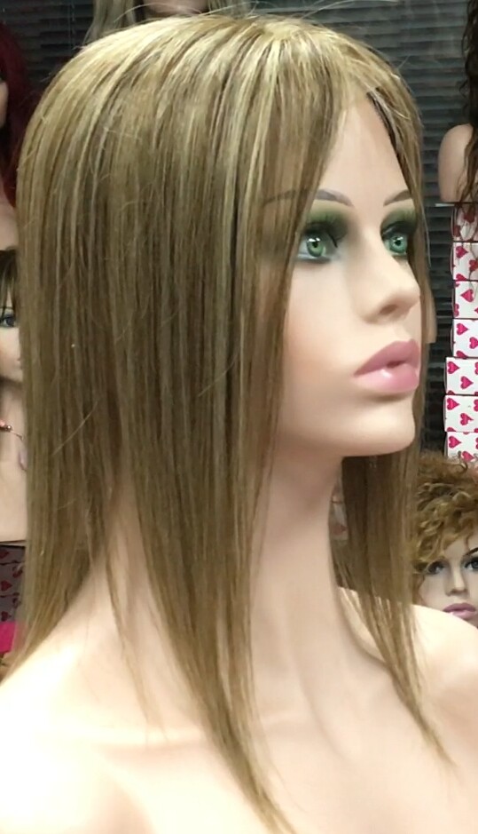 Voluminador cabello natural MINI CLARA color 4H18 RAYA de tul transparente efecto piel