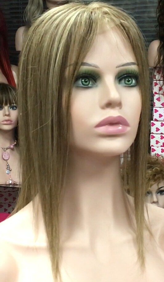 Voluminador cabello natural MINI CLARA color 4H18 RAYA de tul transparente efecto piel