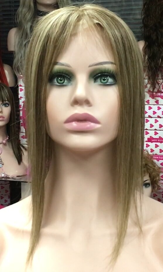 Voluminador cabello natural MINI CLARA color 4H18 RAYA de tul transparente efecto piel