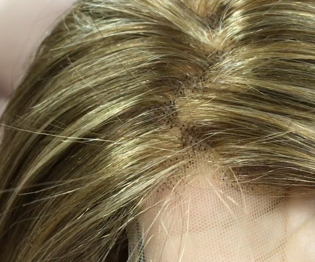 Voluminador cabello natural MINI CLARA color 5H27 RAYA de tul transparente efecto piel