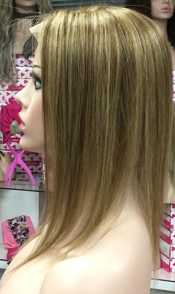 Voluminador cabello natural MINI CLARA color 5H27 RAYA de tul transparente efecto piel