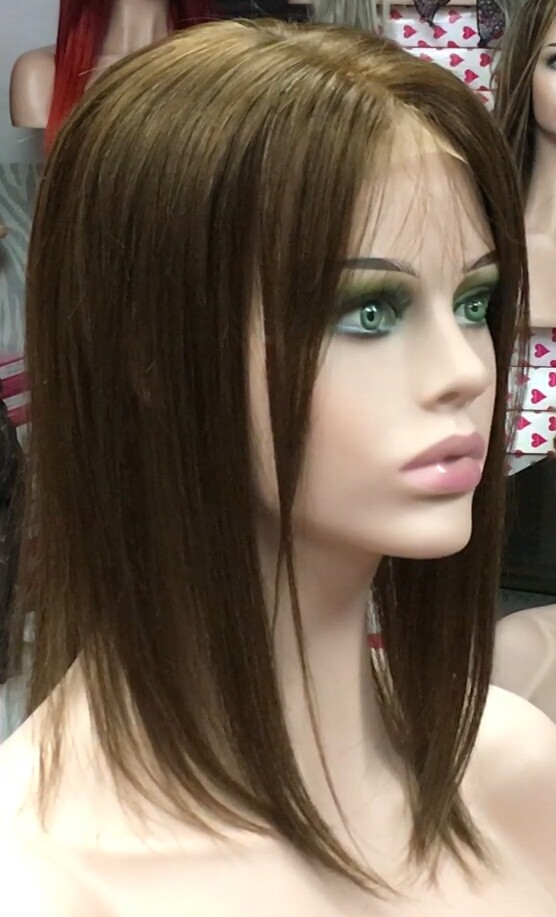 Voluminador cabello natural MINI CLARA color 5 RAYA de tul transparente efecto piel