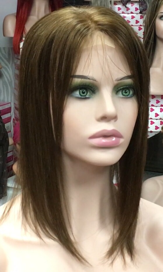 Voluminador cabello natural MINI CLARA color 5 RAYA de tul transparente efecto piel