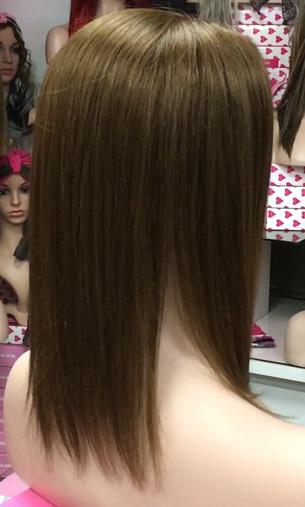 Voluminador cabello natural MINI CLARA color 5 RAYA de tul transparente efecto piel