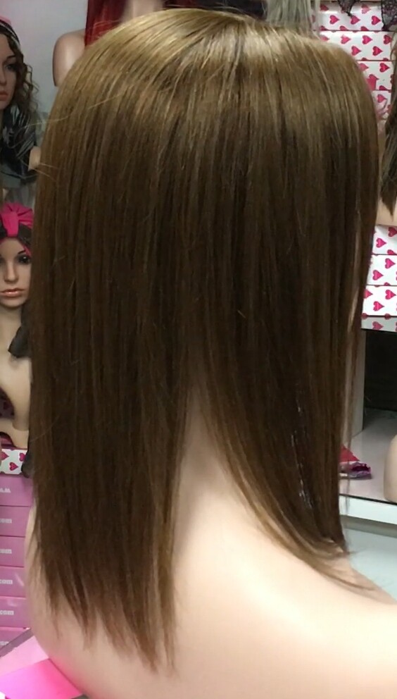 Voluminador cabello natural MINI CLARA color 5 RAYA de tul transparente efecto piel