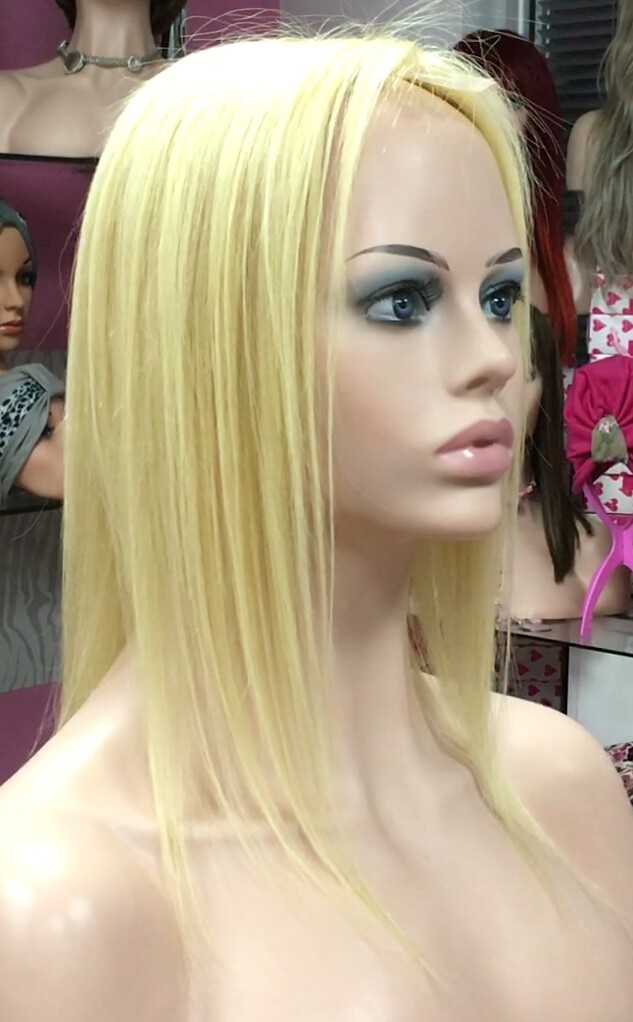 Voluminador cabello natural MINI CLARA color 613 RAYA de tul transparente efecto piel