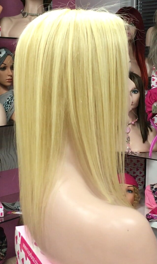 Voluminador cabello natural MINI CLARA color 613 RAYA de tul transparente efecto piel