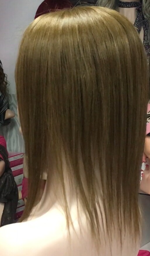Voluminador cabello natural MINI CLARA color 6 RAYA de tul transparente efecto piel