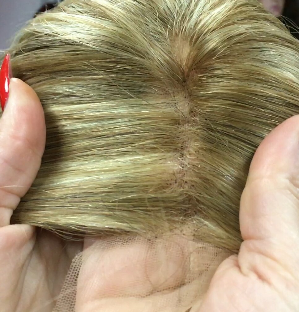 Voluminador cabello natural MINI CLARA color 8H613 RAYA de tul transparente efecto piel