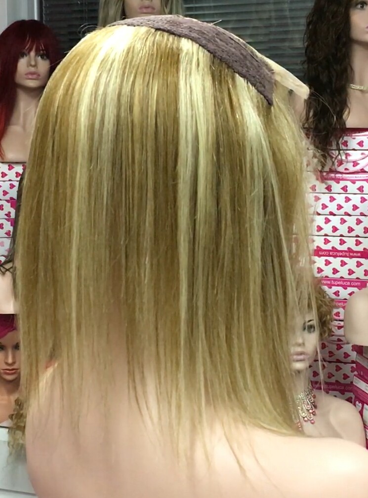 Voluminador cabello natural MINI CLARA color 8H613 RAYA de tul transparente efecto piel