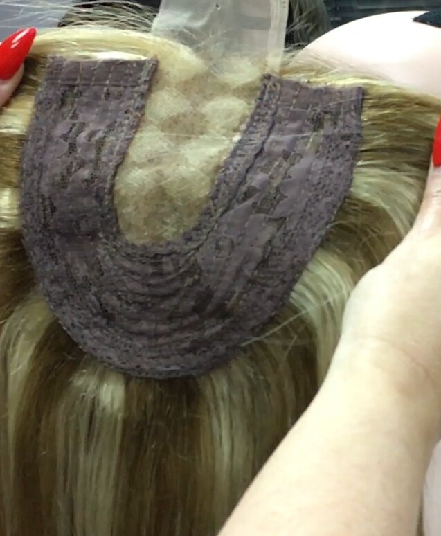 Voluminador cabello natural MINI CLARA color 8H613 RAYA de tul transparente efecto piel