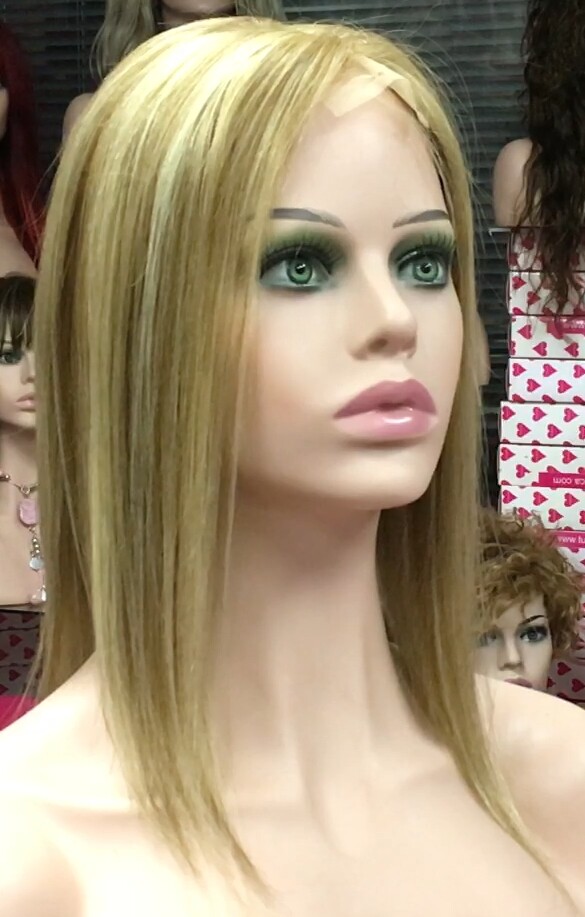 Voluminador cabello natural MINI CLARA color 8H613 RAYA de tul transparente efecto piel
