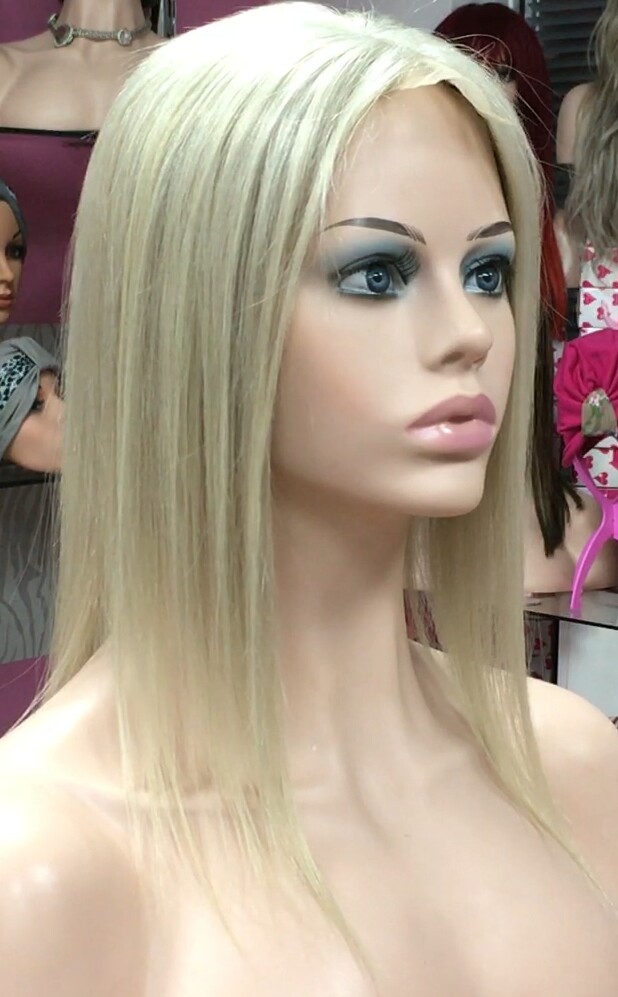 Voluminador cabello natural MINI CLARA color 613/9.1 RAYA de tul transparente efecto piel