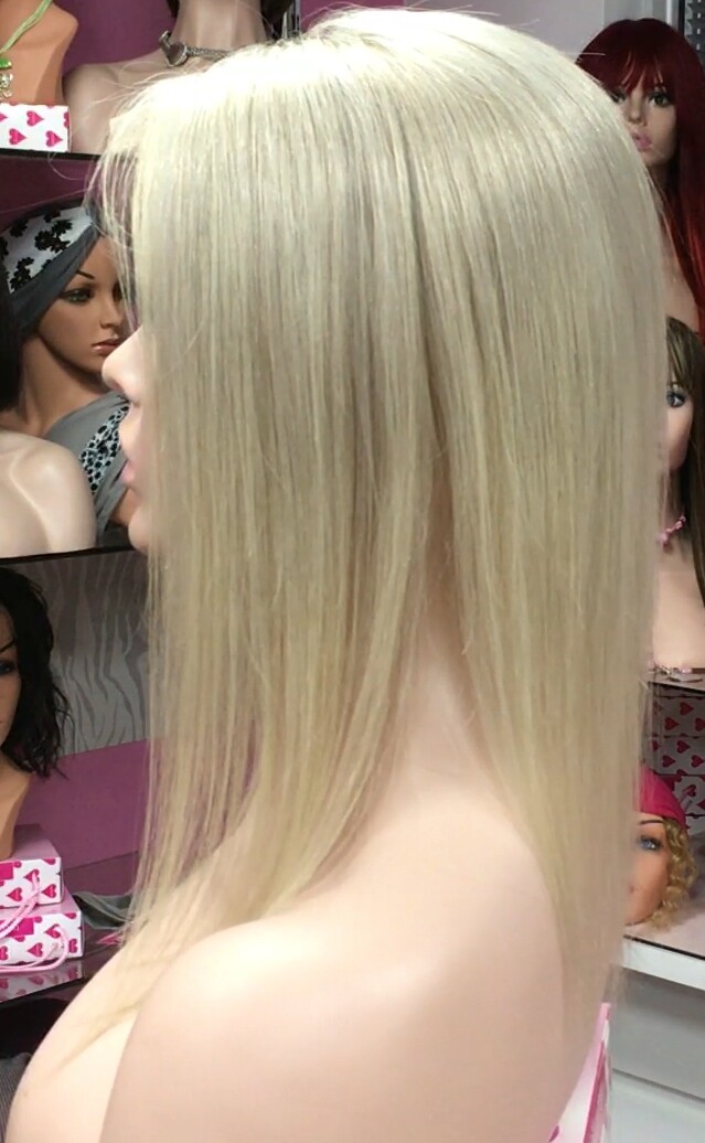 Voluminador cabello natural MINI CLARA color 613/9.1 RAYA de tul transparente efecto piel