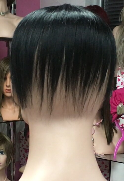 Voluminador cabello natural MINI BELINDA RAYA color 1 RAYA de tul transparente efecto piel