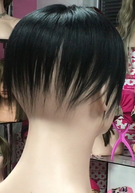 Voluminador cabello natural MINI BELINDA RAYA color 1 RAYA de tul transparente efecto piel